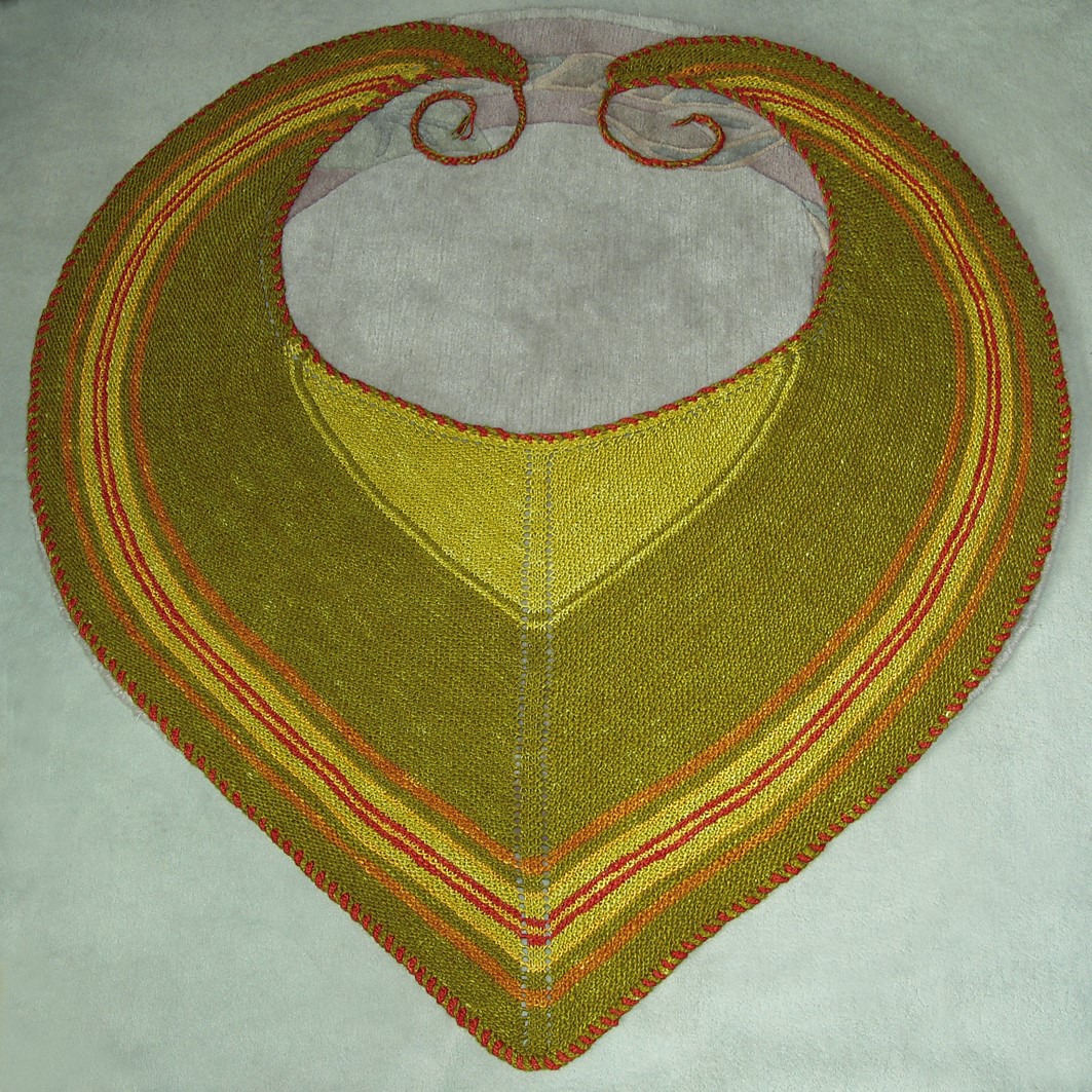 Danish heather shawl with crochet edge