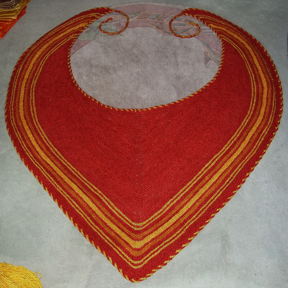 Danish heather shawl with crochet edge