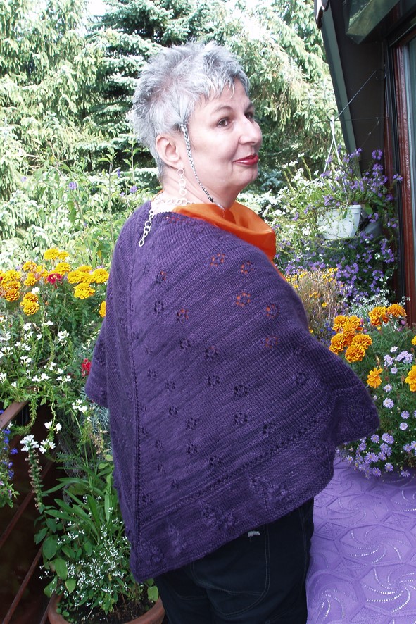 Bear Tracks and Leaf and Berries Shawl