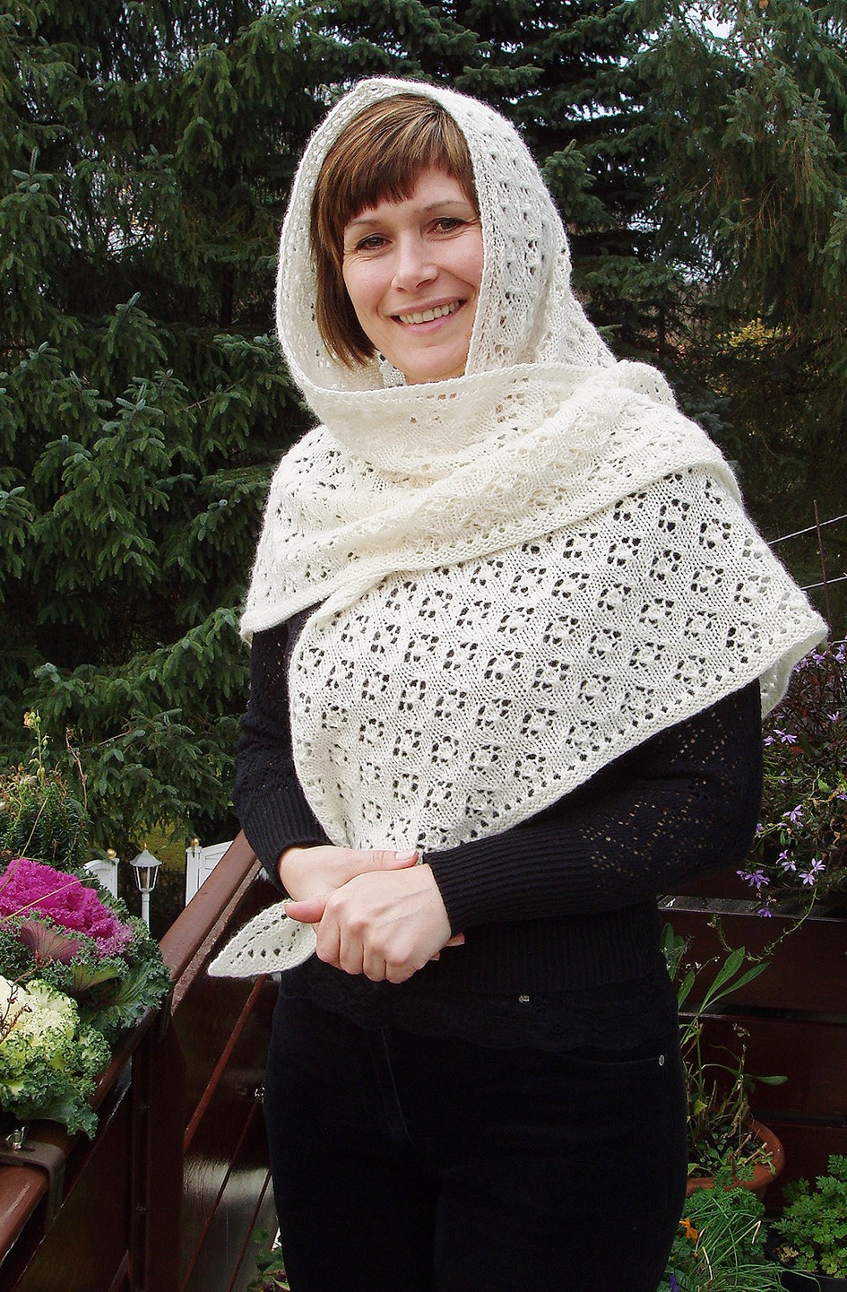 Flower shawl