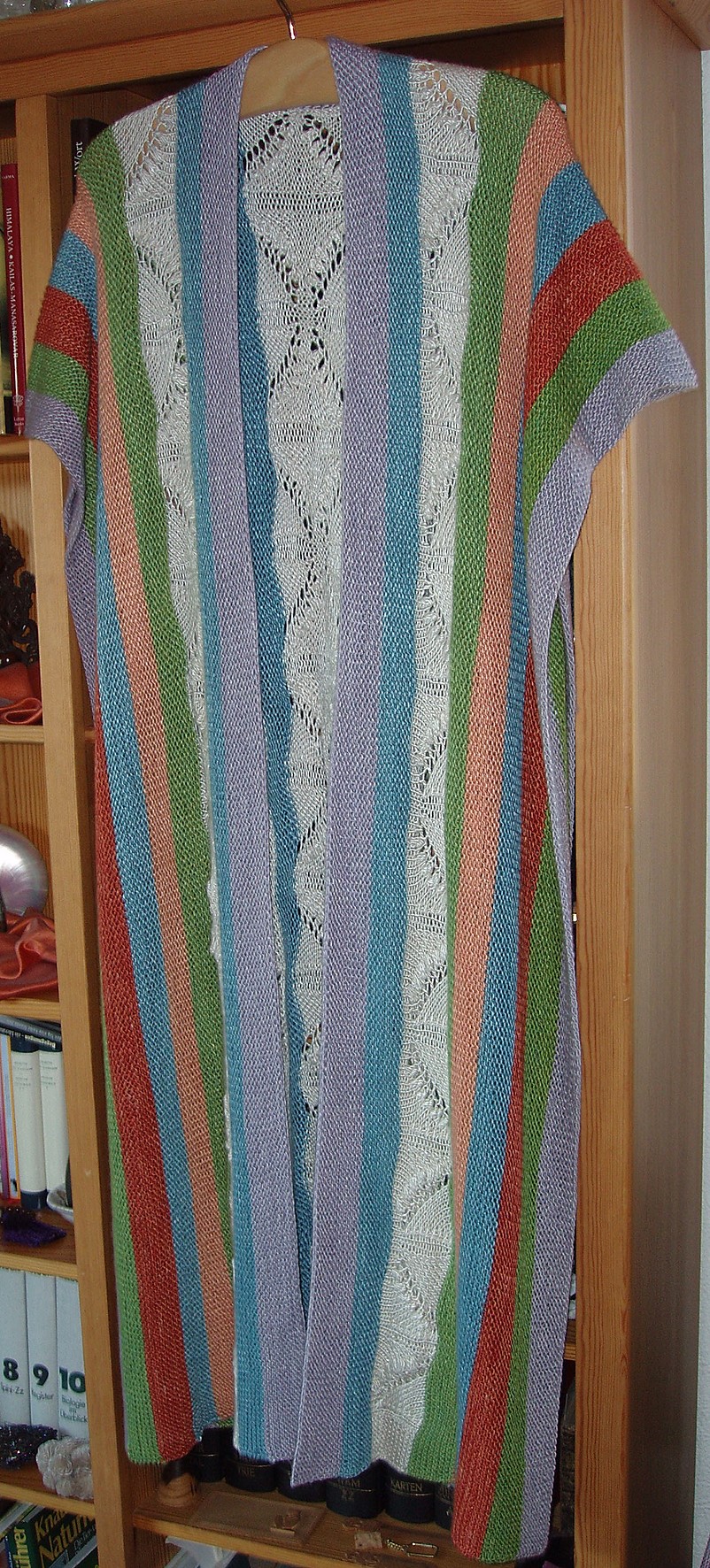 Long tunic with lily-of-the-valley border