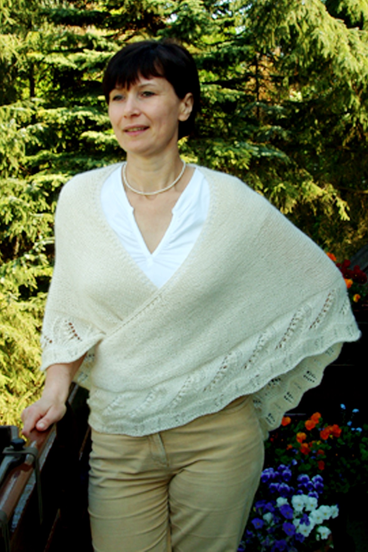 Dorothea’s Lily-of-the-Valley Heather Shawl